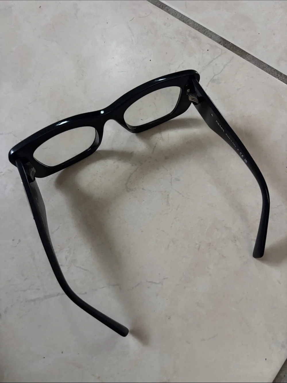 Prada Glossy Black Cat-Eye Sunglasses